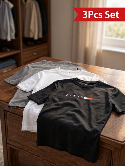 👕 Pack de 3 T-Shirts Homme – PARIS