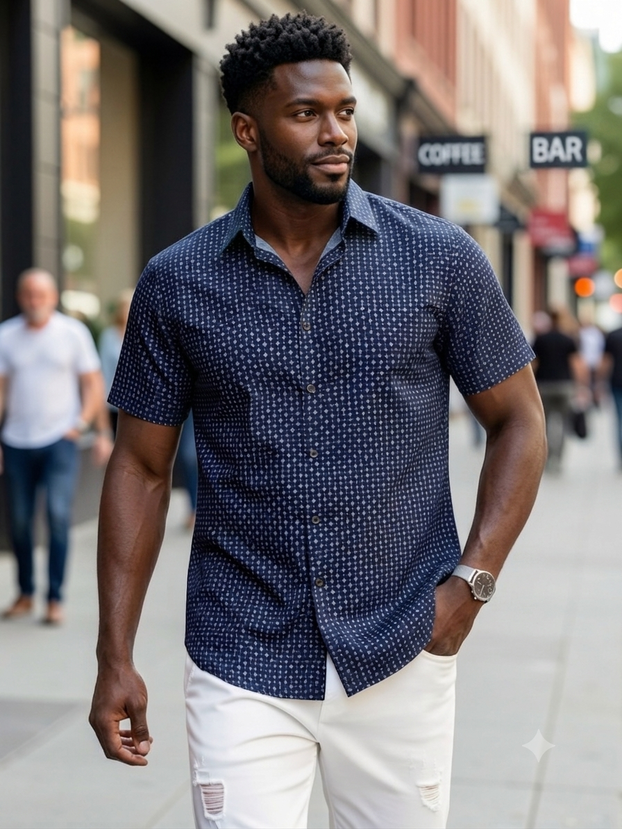 👔 Chemise Homme Casual Imprimée