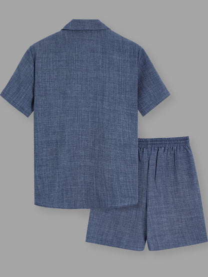 👔 Ensemble Homme 2 Pièces – Chemise &amp; Short