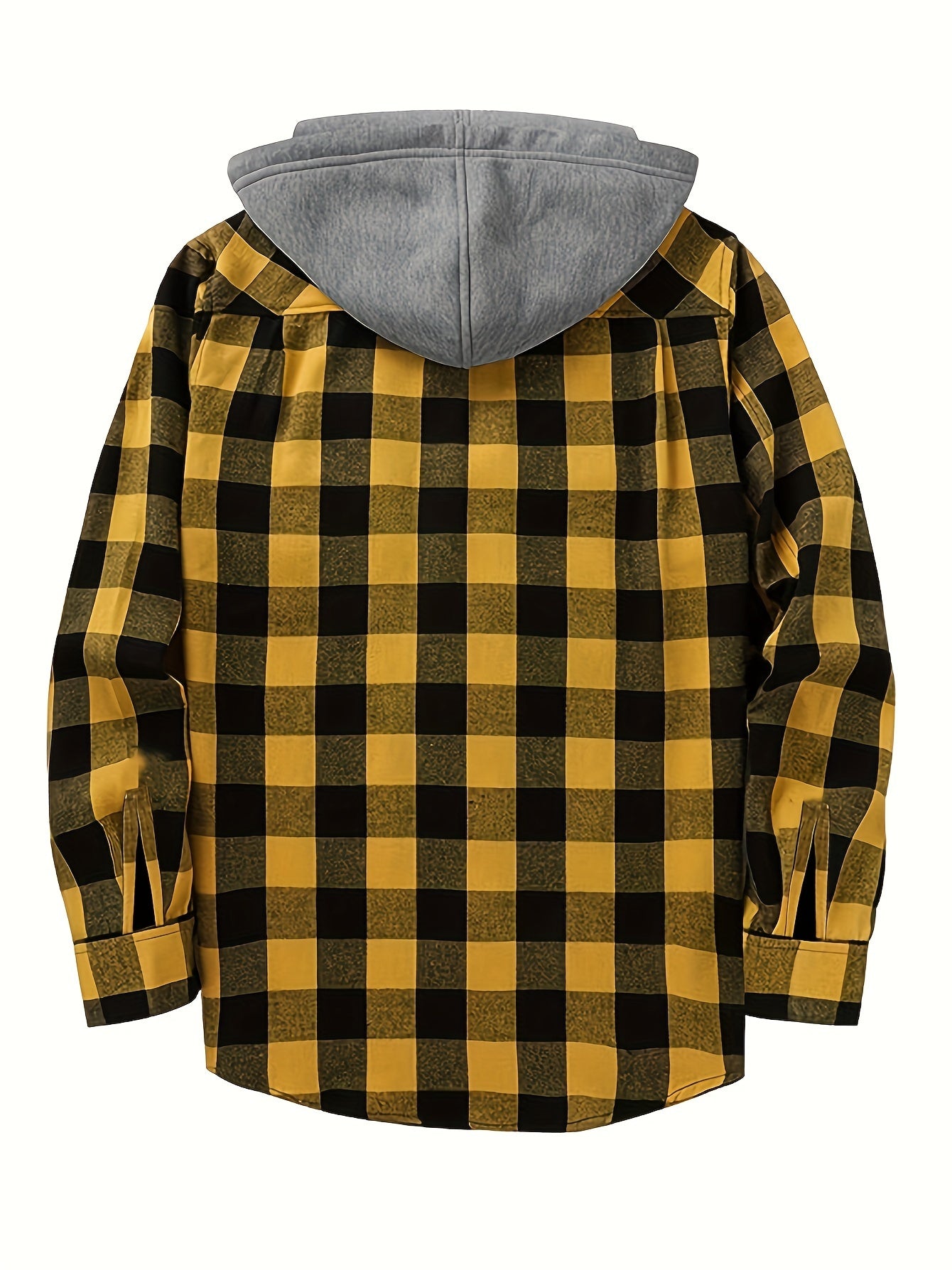 🧥 Chemise Homme à Carreaux avec Capuche