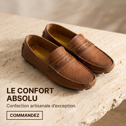 👞 Mocassin Cuir Croco – Haute Qualité