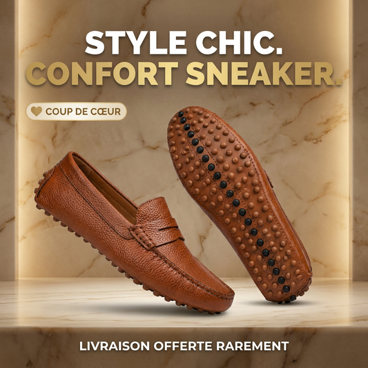 👞 Mocassin Cuir Croco – Haute Qualité