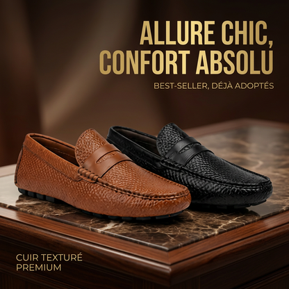 👞 Mocassin Cuir Croco – Haute Qualité
