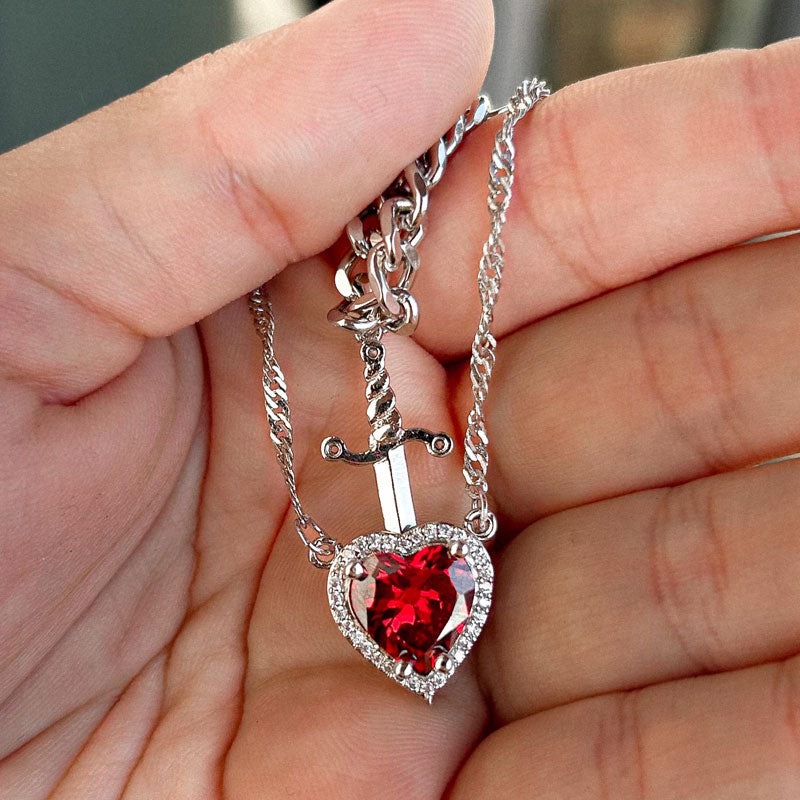 ❤️⚔️ Collier Cœur & Épée